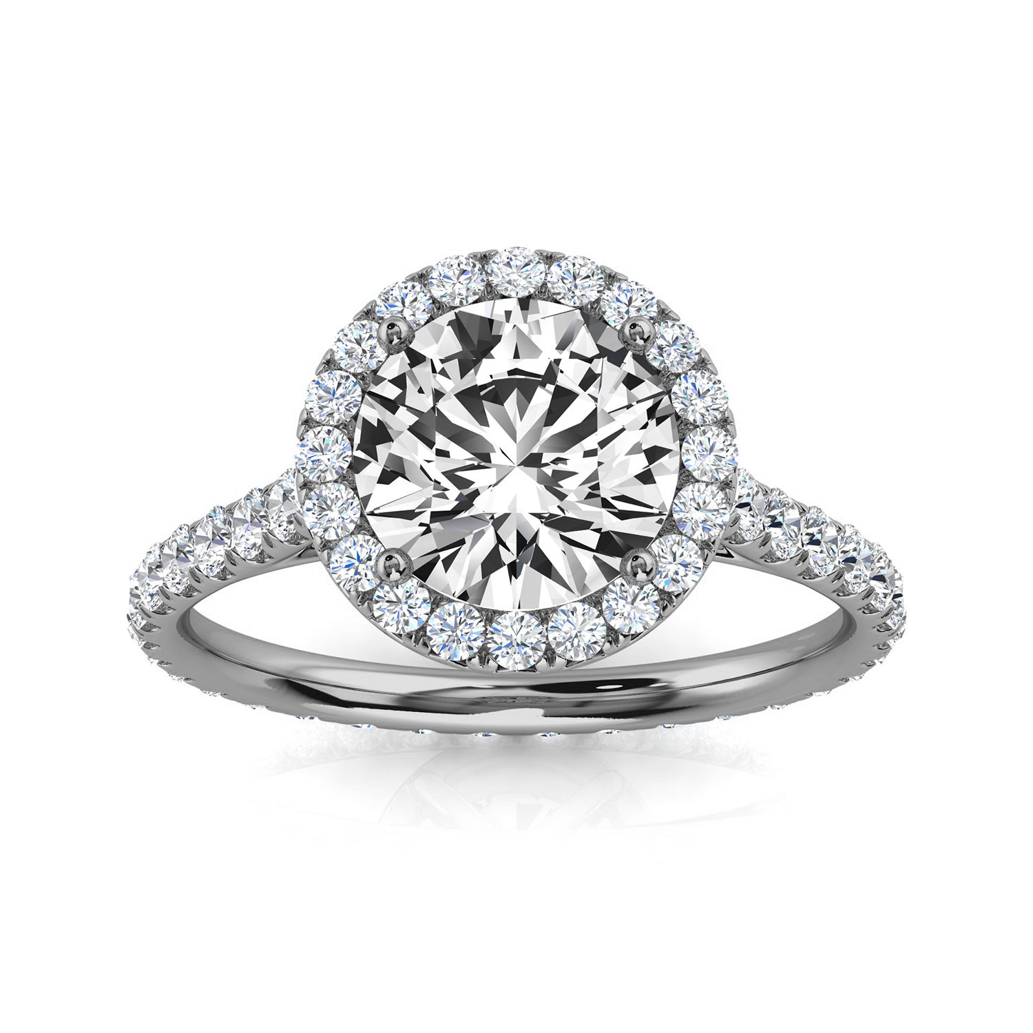 14K White Gold Cherease Halo Eternity Lab Grown Diamond Ring (3/4 ct. tw)